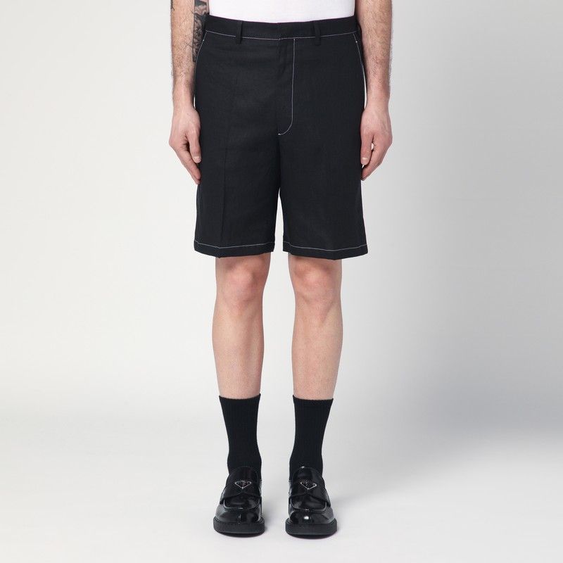 PRADA Linen Bermuda Shorts