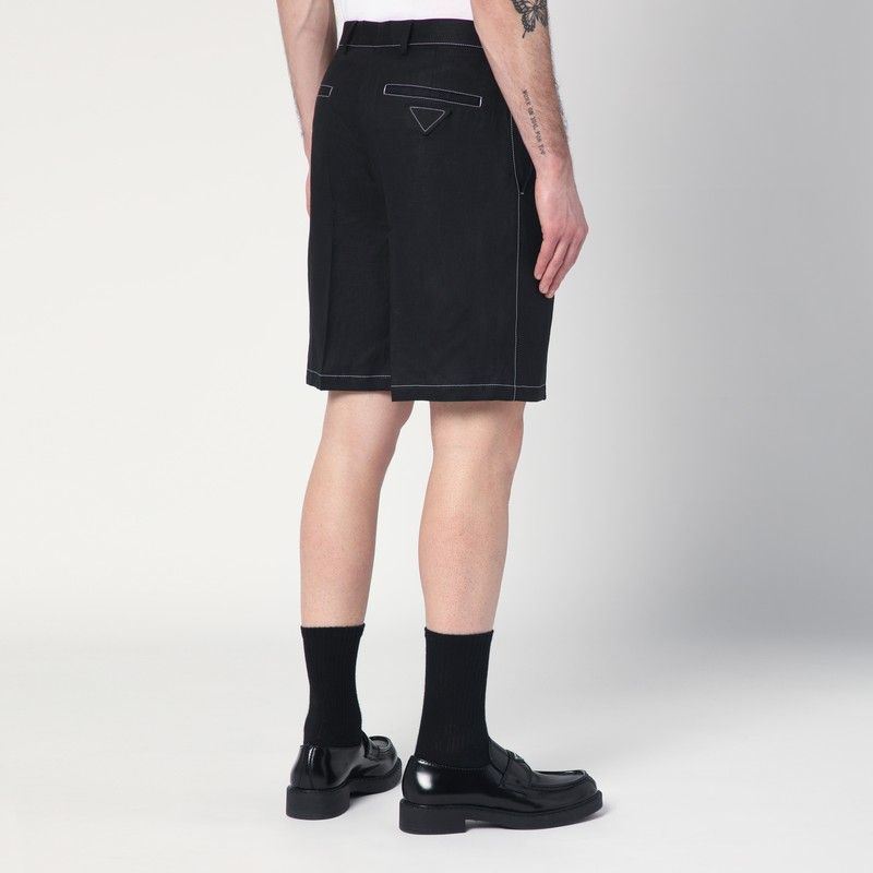 PRADA Linen Bermuda Shorts