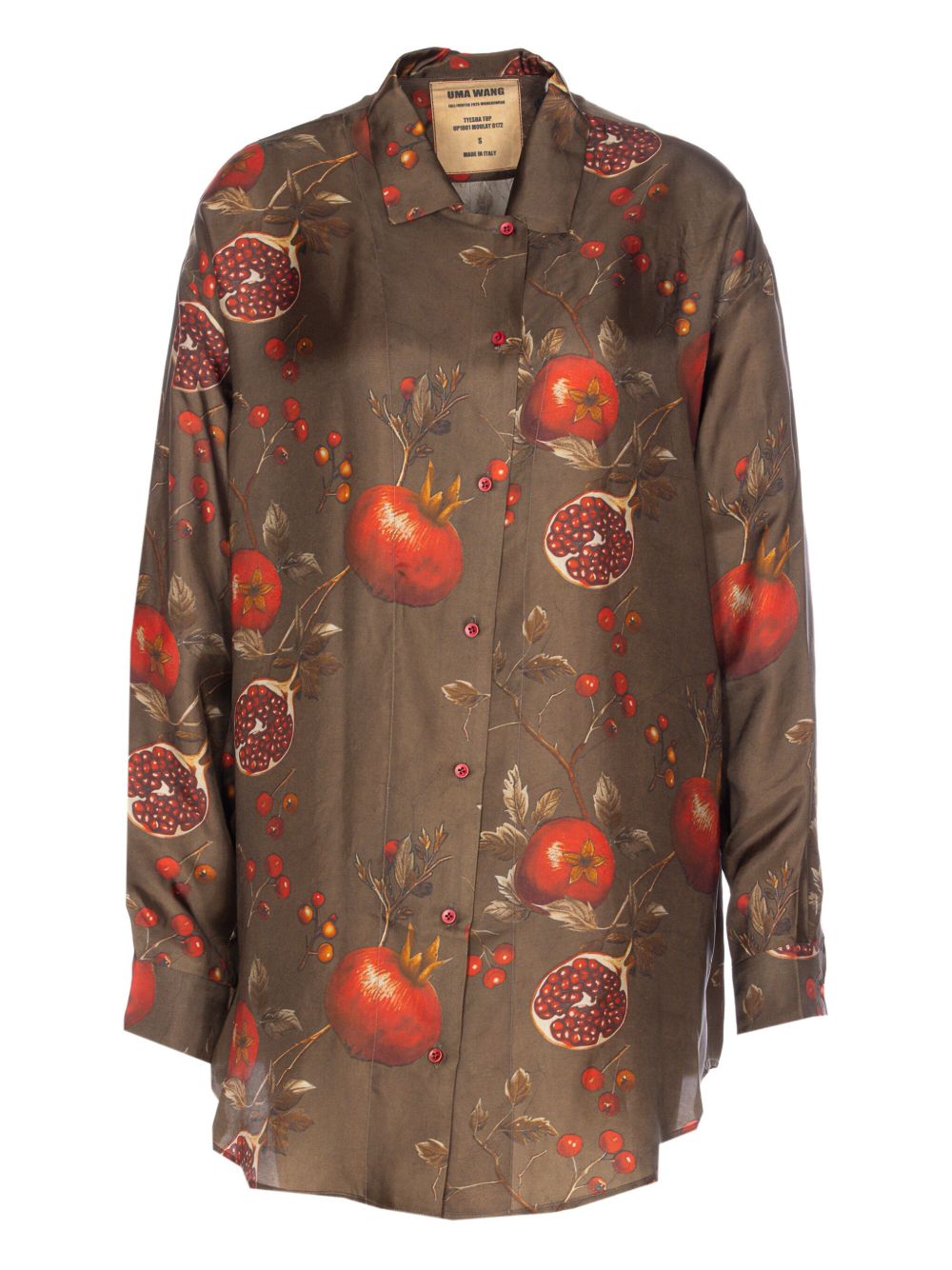 UMA WANG Printed Blouse with Long Sleeves and Button Cuffs