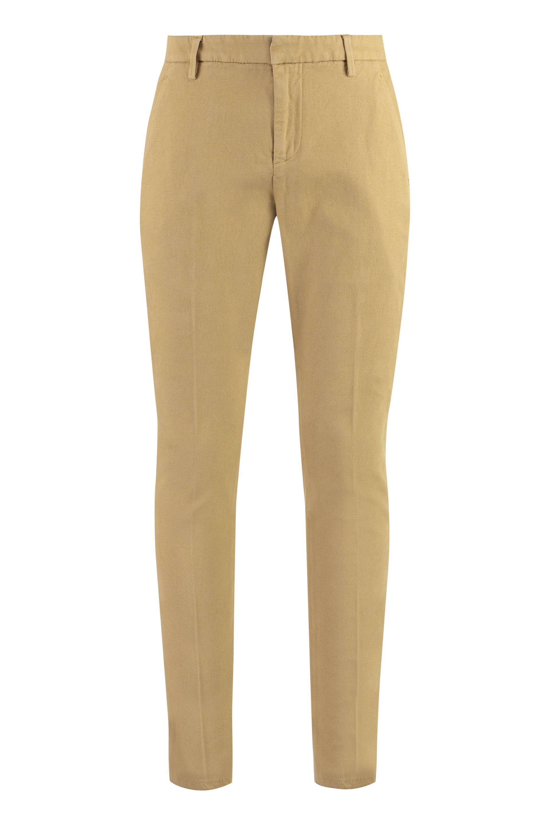 DONDUP Roll-Up Ankle Cuffs Cotton Chino Trousers for Men