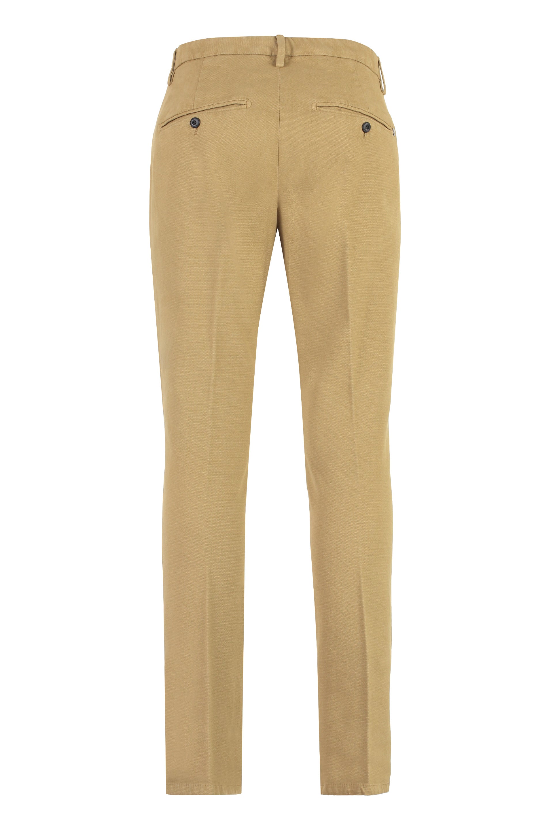 DONDUP Roll-Up Ankle Cuffs Cotton Chino Trousers for Men
