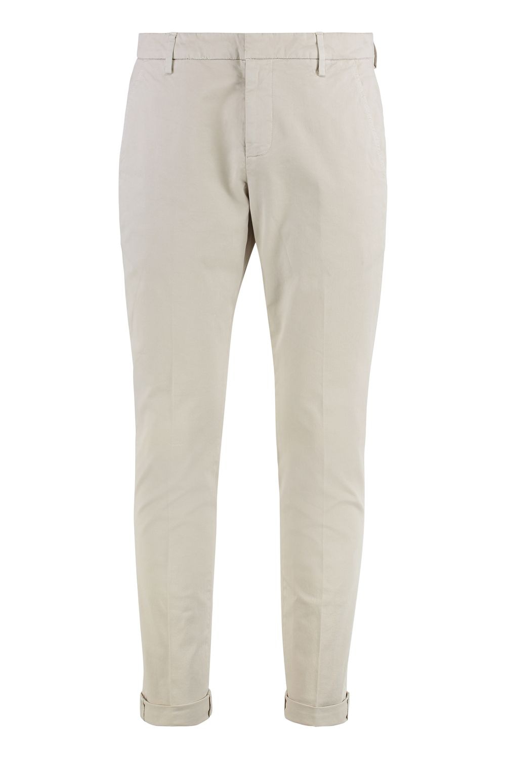DONDUP Cotton Trousers with Roll-Up Ankle Cuffs