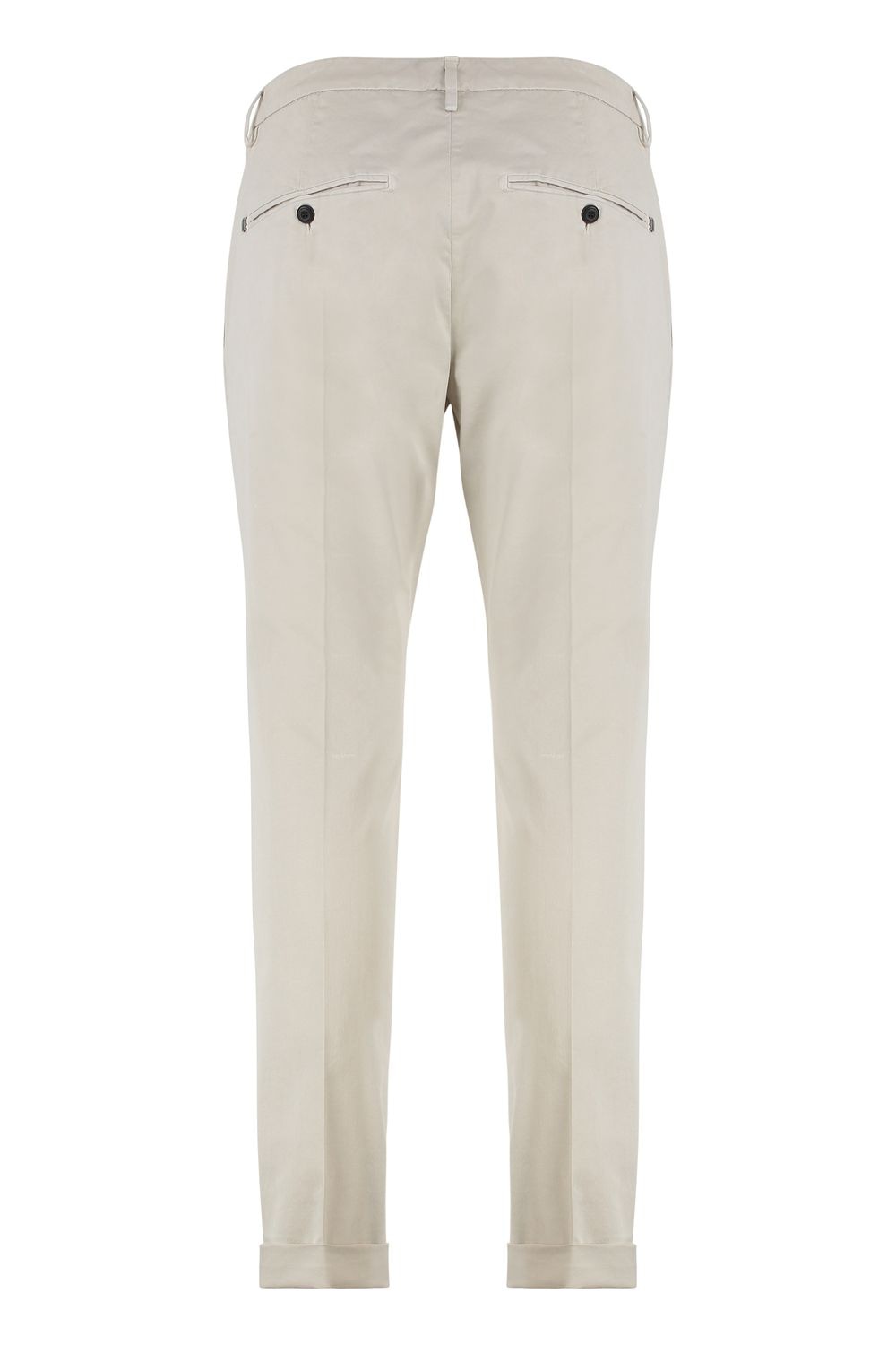 DONDUP Cotton Trousers with Roll-Up Ankle Cuffs