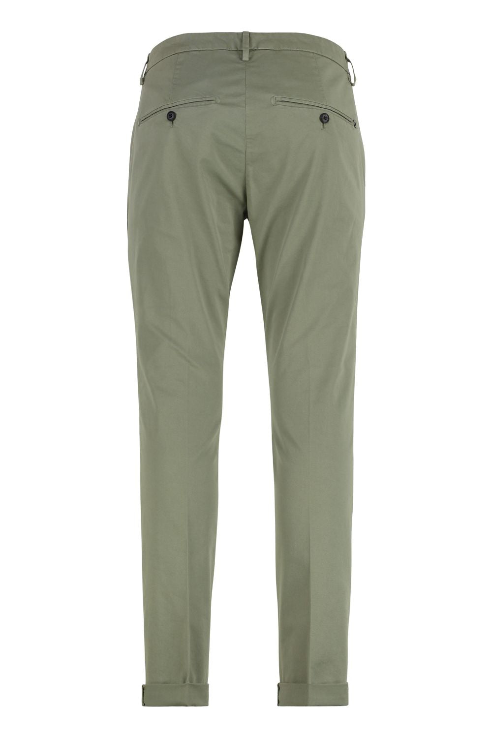 DONDUP Cotton Trousers with Roll-Up Ankle Cuffs
