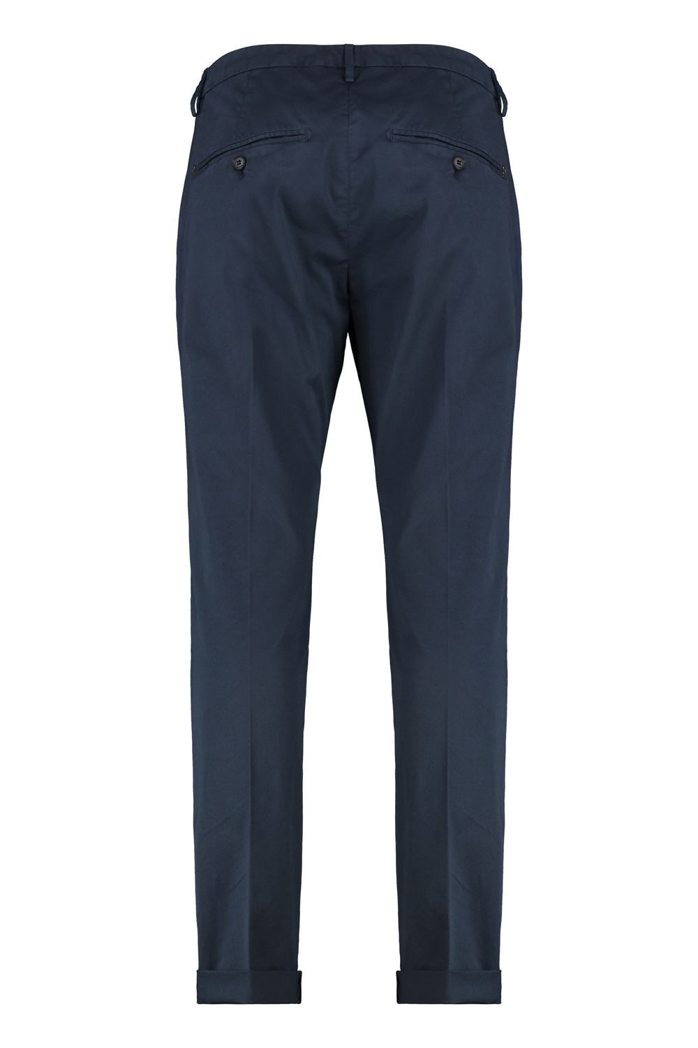 DONDUP Cotton Trousers with Roll-Up Ankle Cuffs for Men