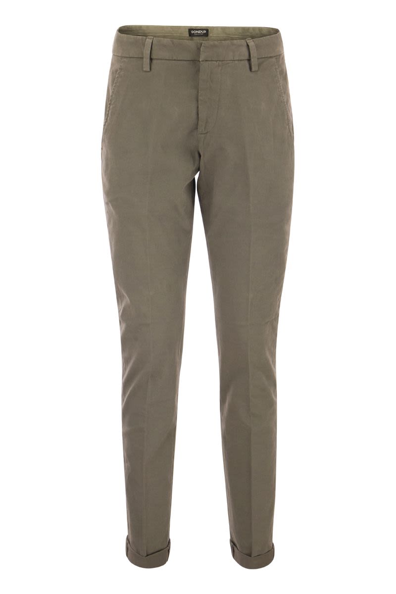 DONDUP Slim-Fit Gabardine Trousers
