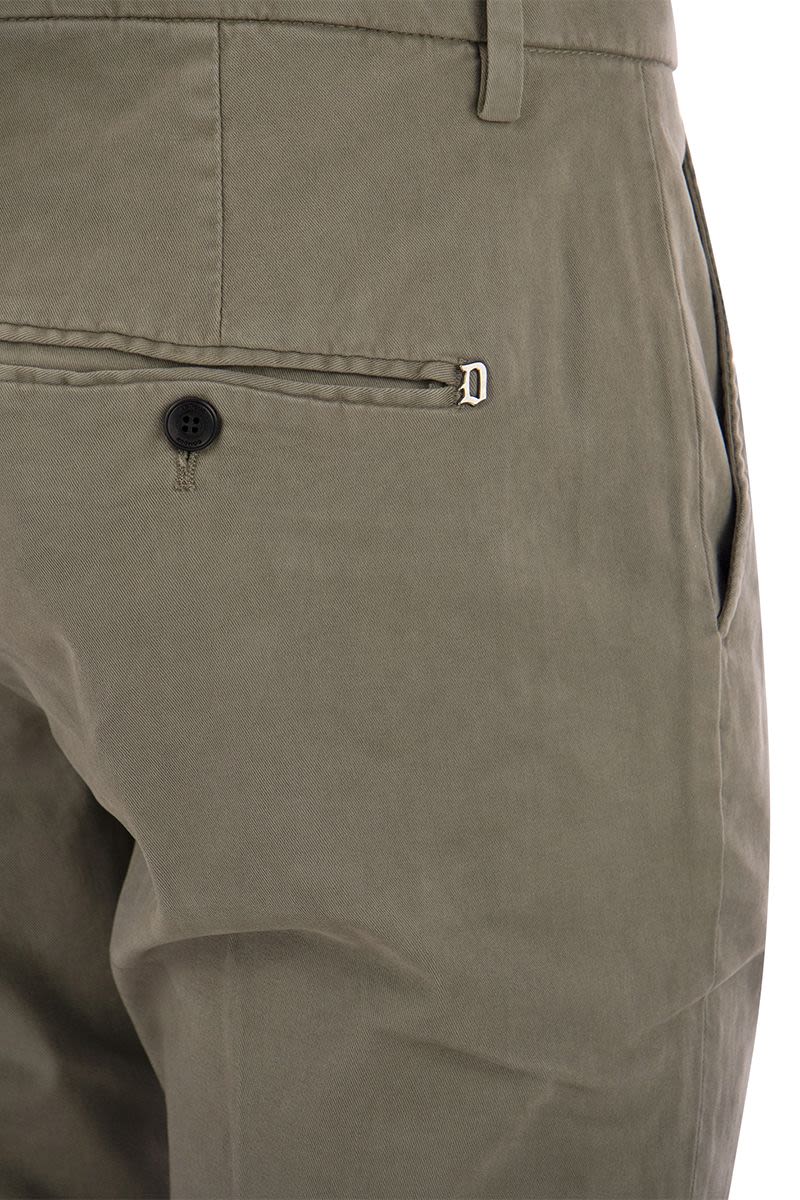 DONDUP Slim-Fit Gabardine Trousers