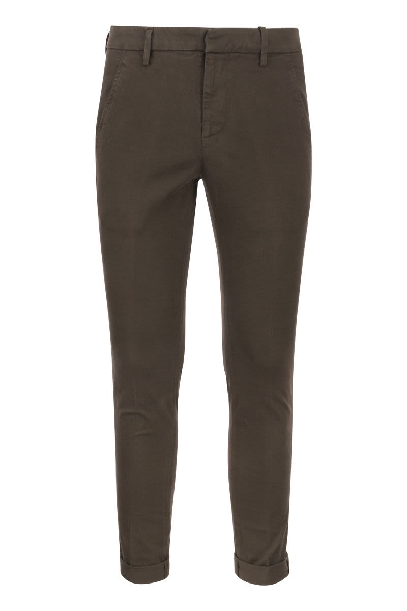 DONDUP Slim-Fit Gabardine Trousers