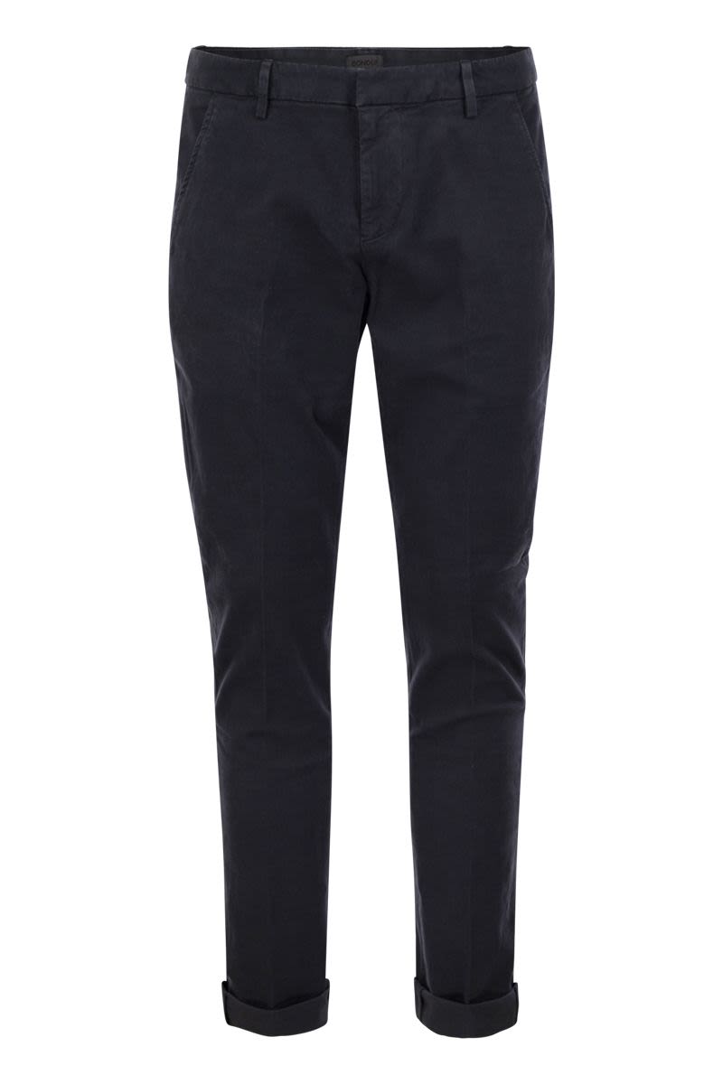 DONDUP Men's Slim-Fit Gabardine Trousers