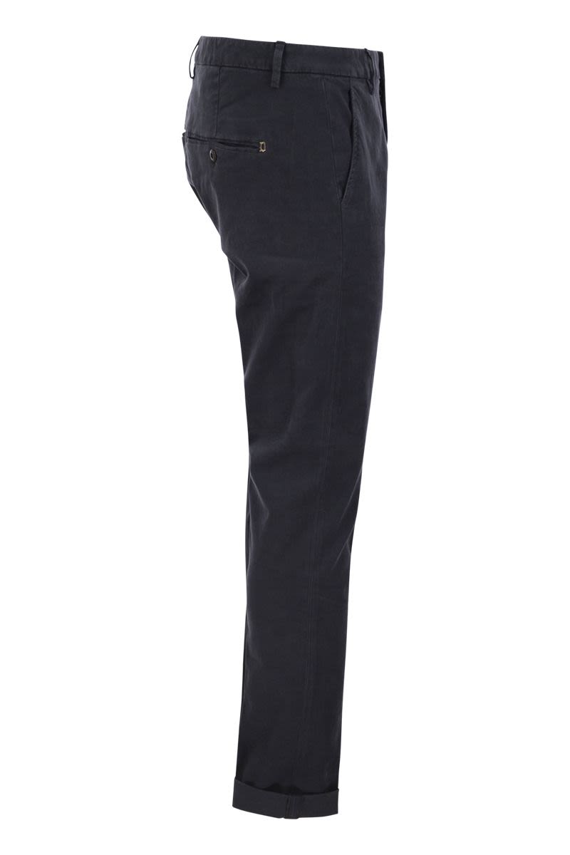DONDUP Men's Slim-Fit Gabardine Trousers