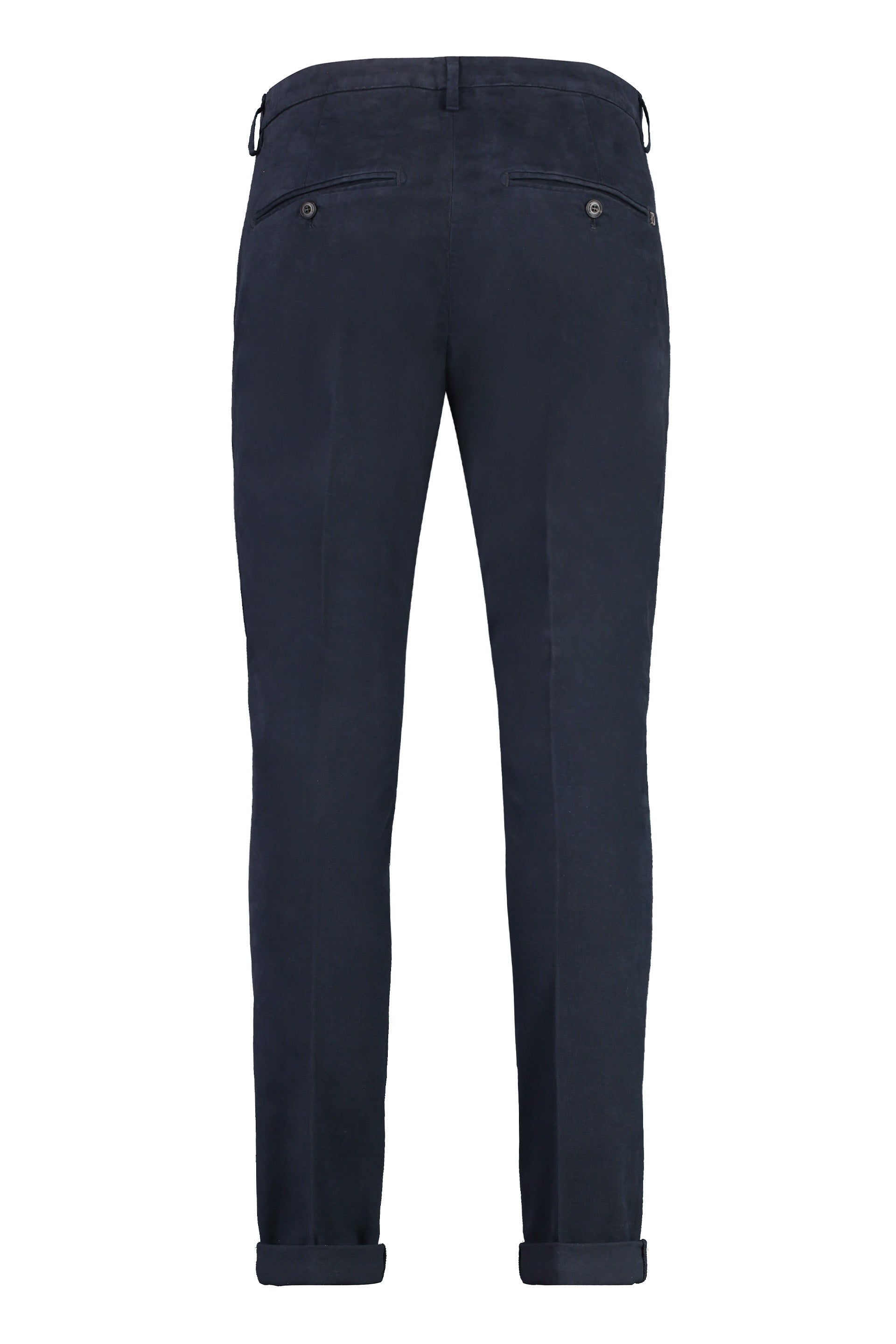 DONDUP Cotton Chino Trousers with Roll-Up Ankle Cuffs