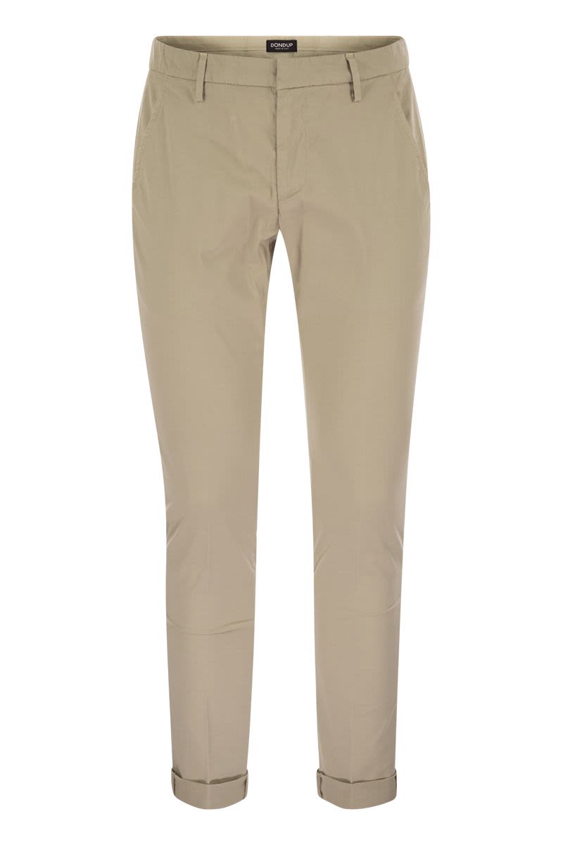 DONDUP Slim-Fit Gabardine Trousers for Men