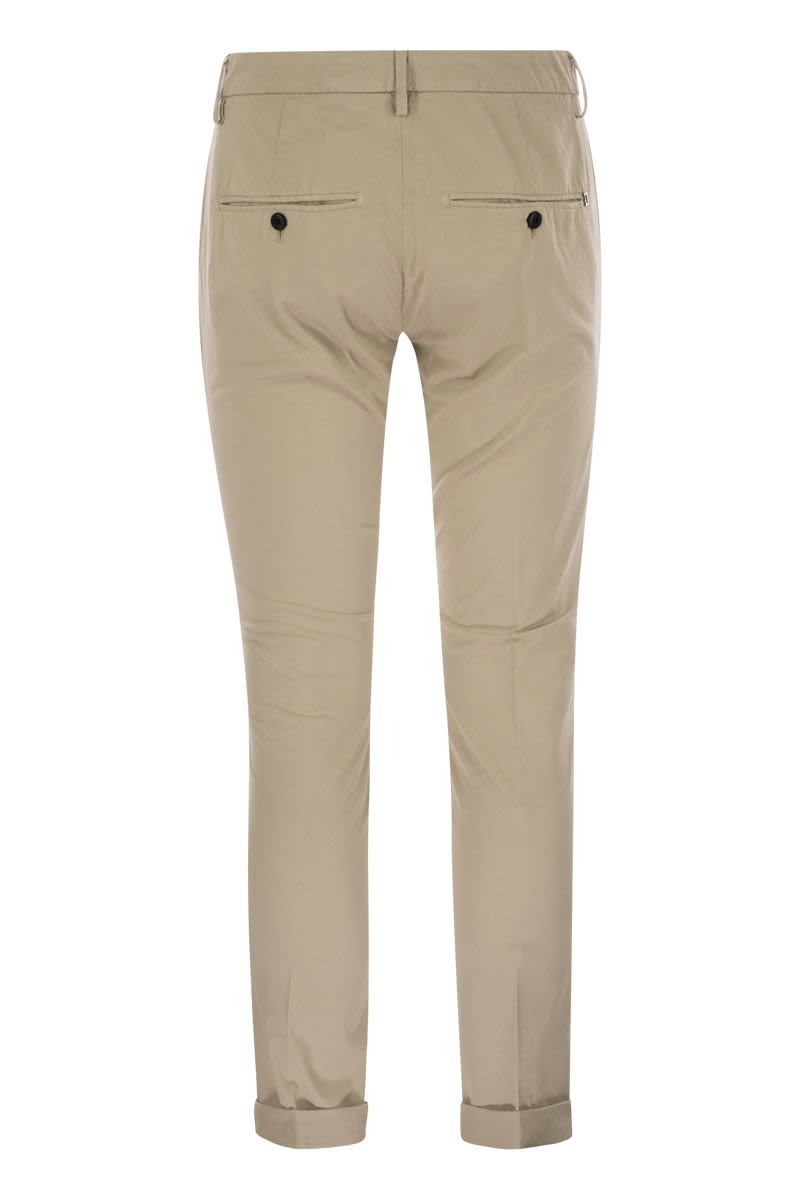 DONDUP Slim-Fit Gabardine Trousers for Men