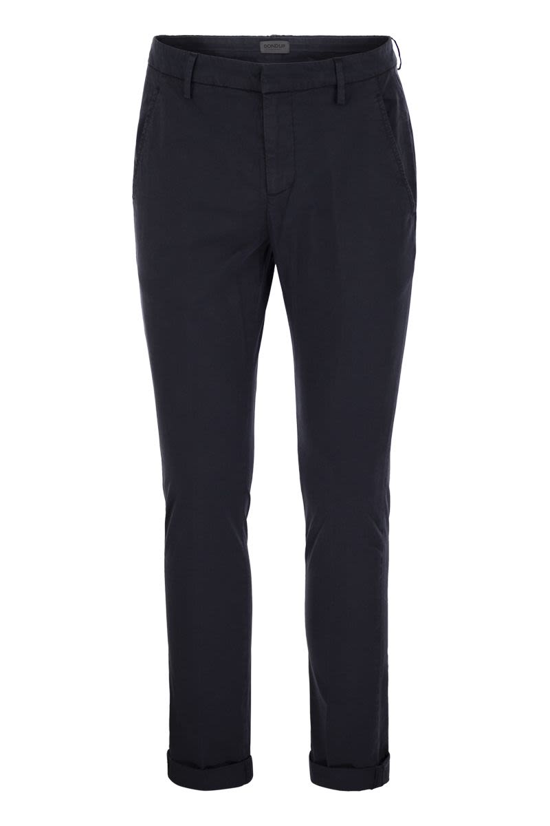 DONDUP Men's Slim-Fit Gabardine Trousers