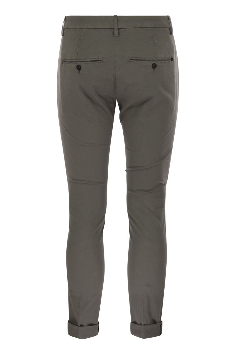 DONDUP Slim-Fit Gabardine Trousers for Men