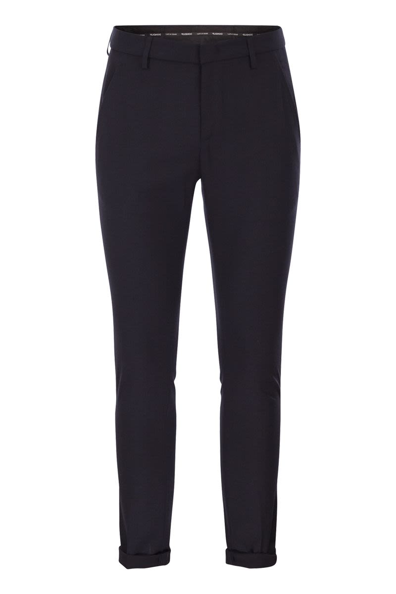 DONDUP Wool-Blend Trousers for Men - Trendy Low-Waisted Style