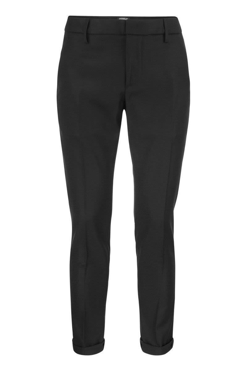 DONDUP Slim Fit Trousers in Wool