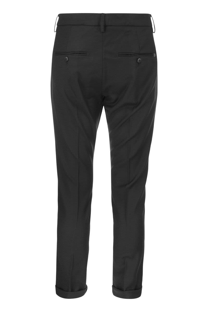 DONDUP Slim Fit Trousers in Wool