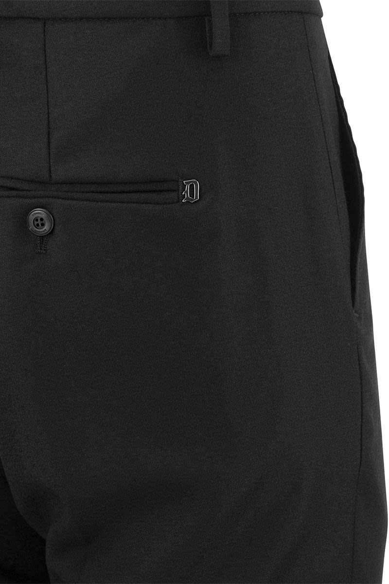 DONDUP Slim Fit Trousers in Wool