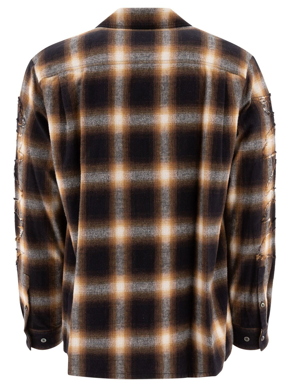 UNDERCOVER Relaxed Fit Check Shirt for Men - Long Sleeves, Camp Collar