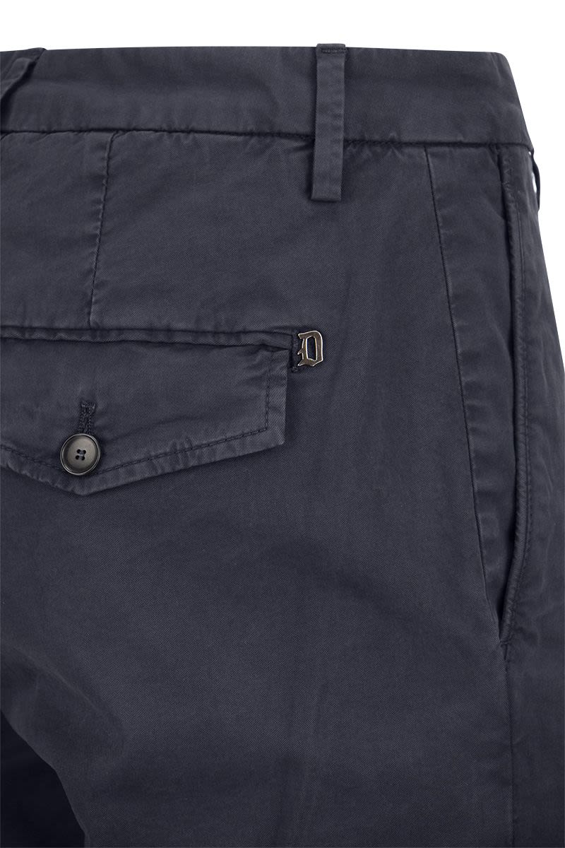 DONDUP Cotton Blend Mini Bermuda Shorts