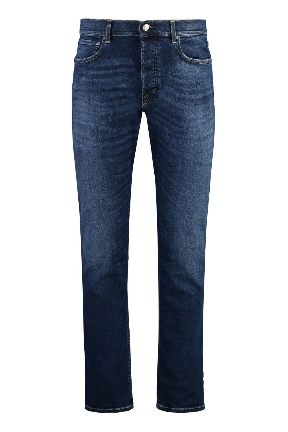 DEPARTMENT FIVE Slim Fit Men's Denim Jeans with Metal Detailing