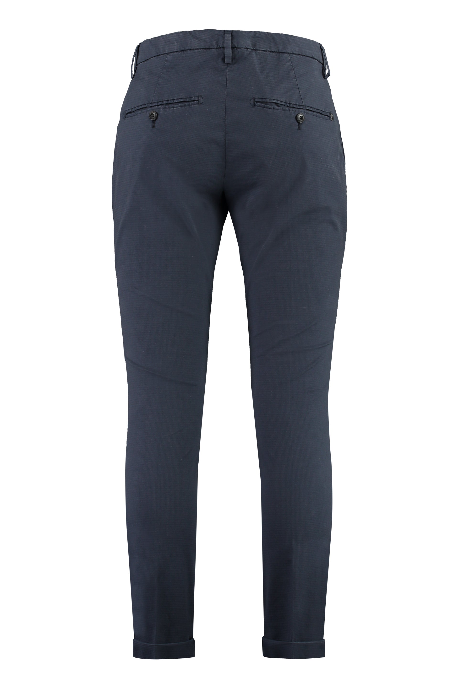 DONDUP Cotton Chino Trousers with Roll-Up Cuffs