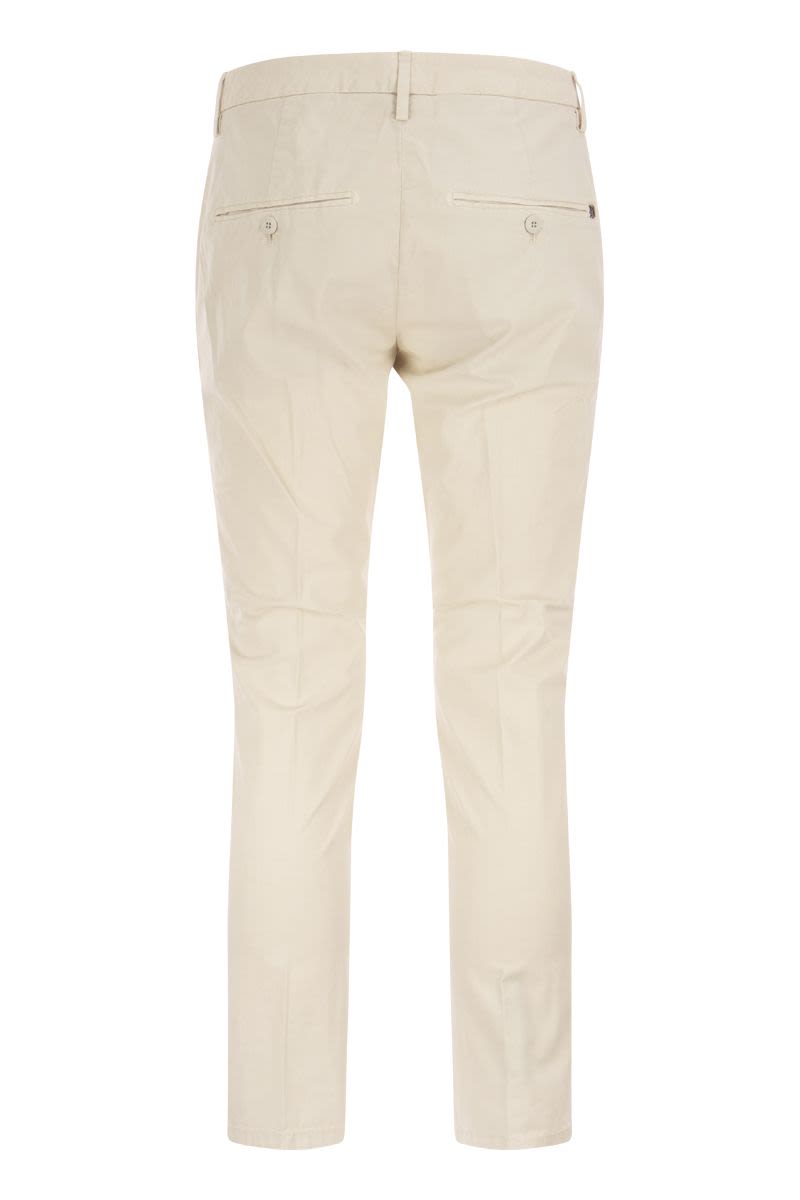 DONDUP Slim-Fit Cotton Trousers - Ankle Length