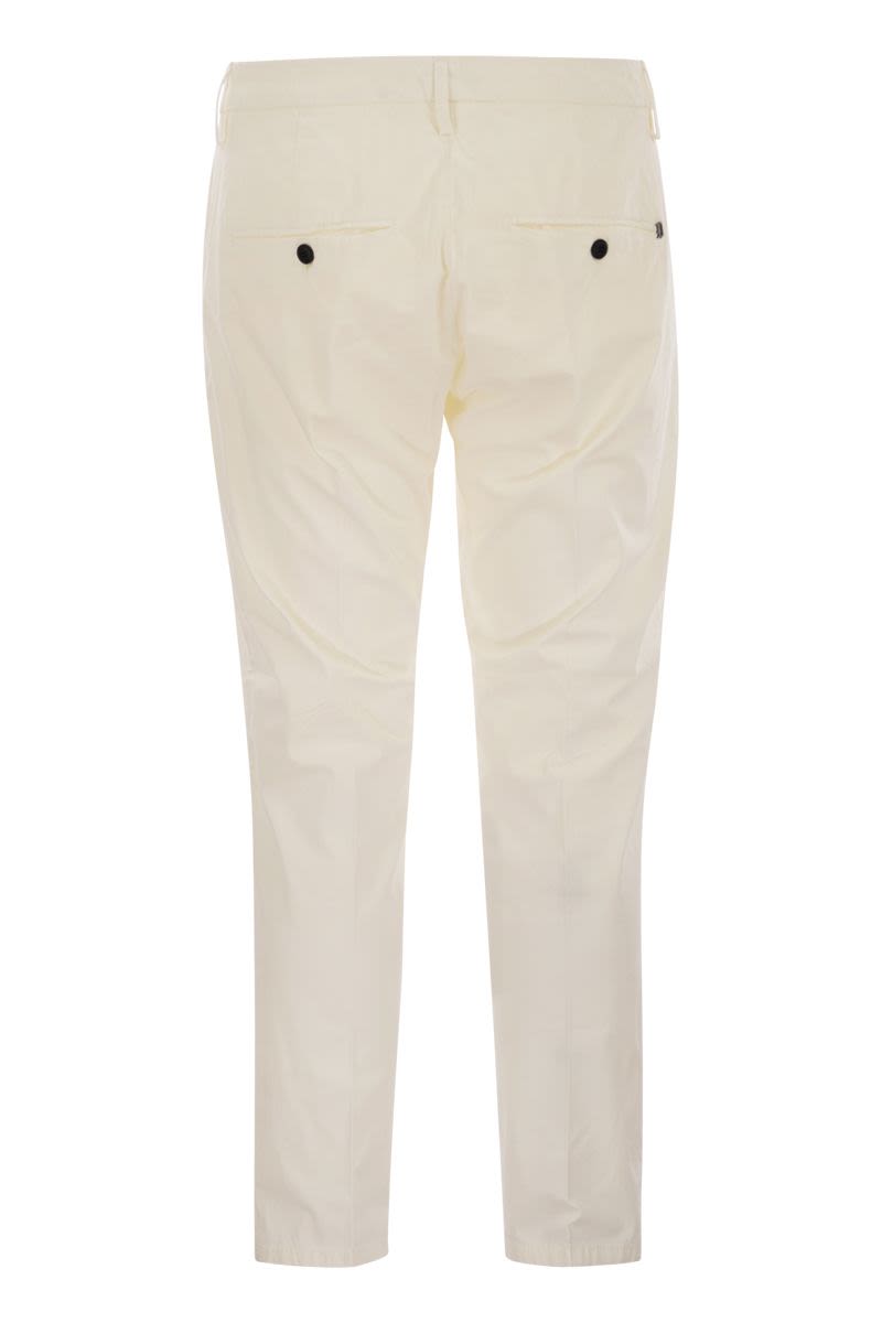 DONDUP Slim-Fit Cotton Trousers - Ankle Length