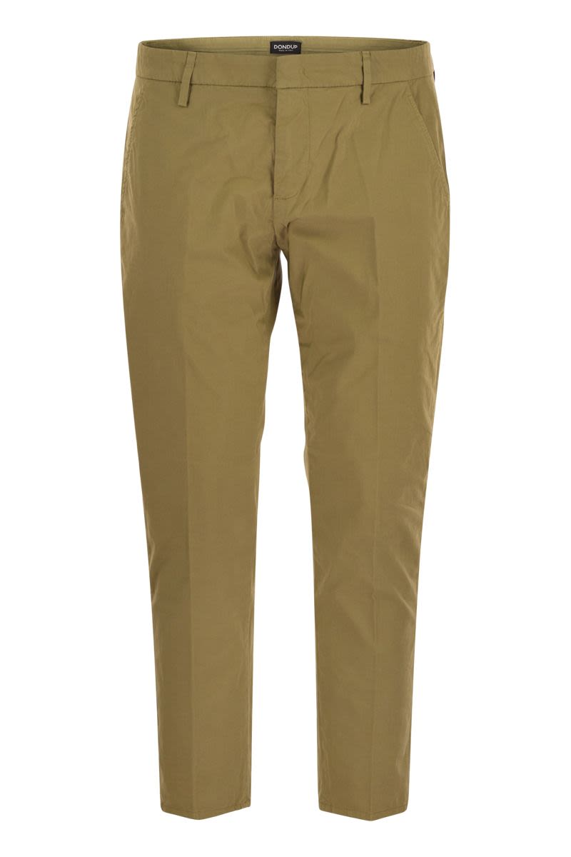 DONDUP Slim-Fit Cotton Trousers - Ankle Length