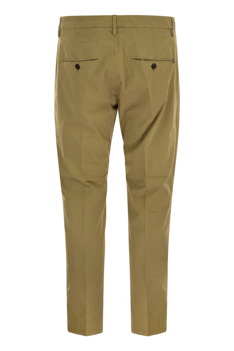 DONDUP Slim-Fit Cotton Trousers - Ankle Length