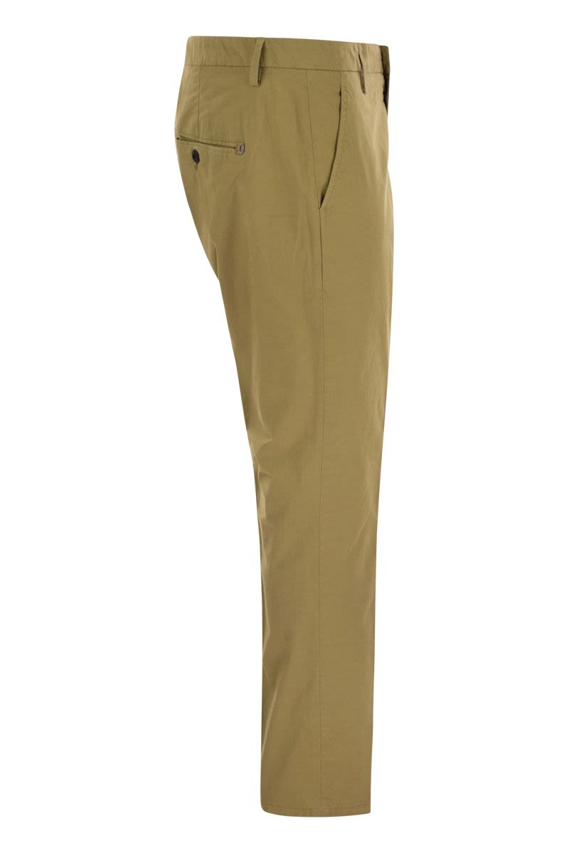 DONDUP Slim-Fit Cotton Trousers - Ankle Length