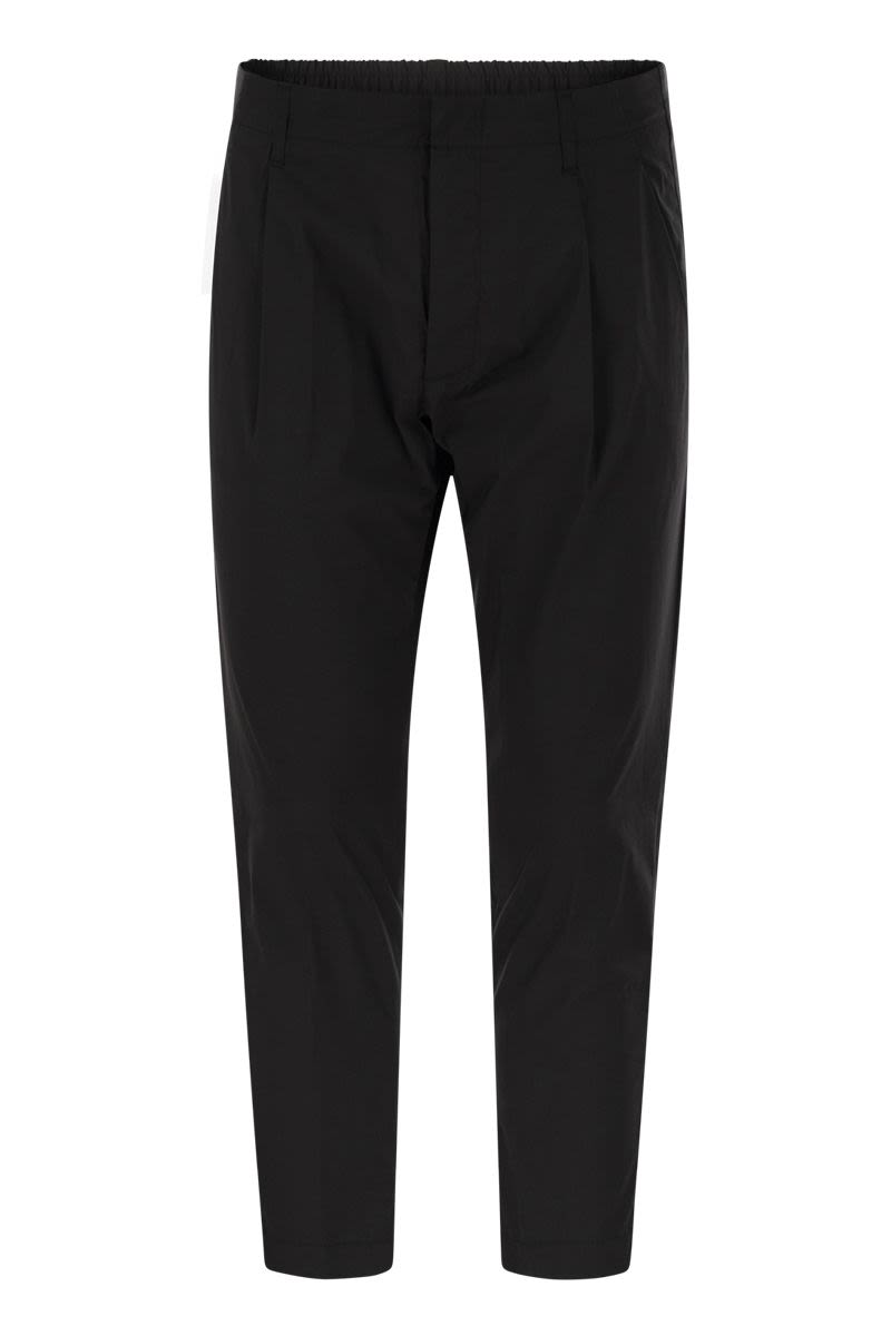 DONDUP Men's Slim Fit Carrot Poplin Trousers