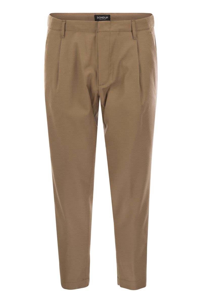 DONDUP Men's Carrot Pants - Wool Blend