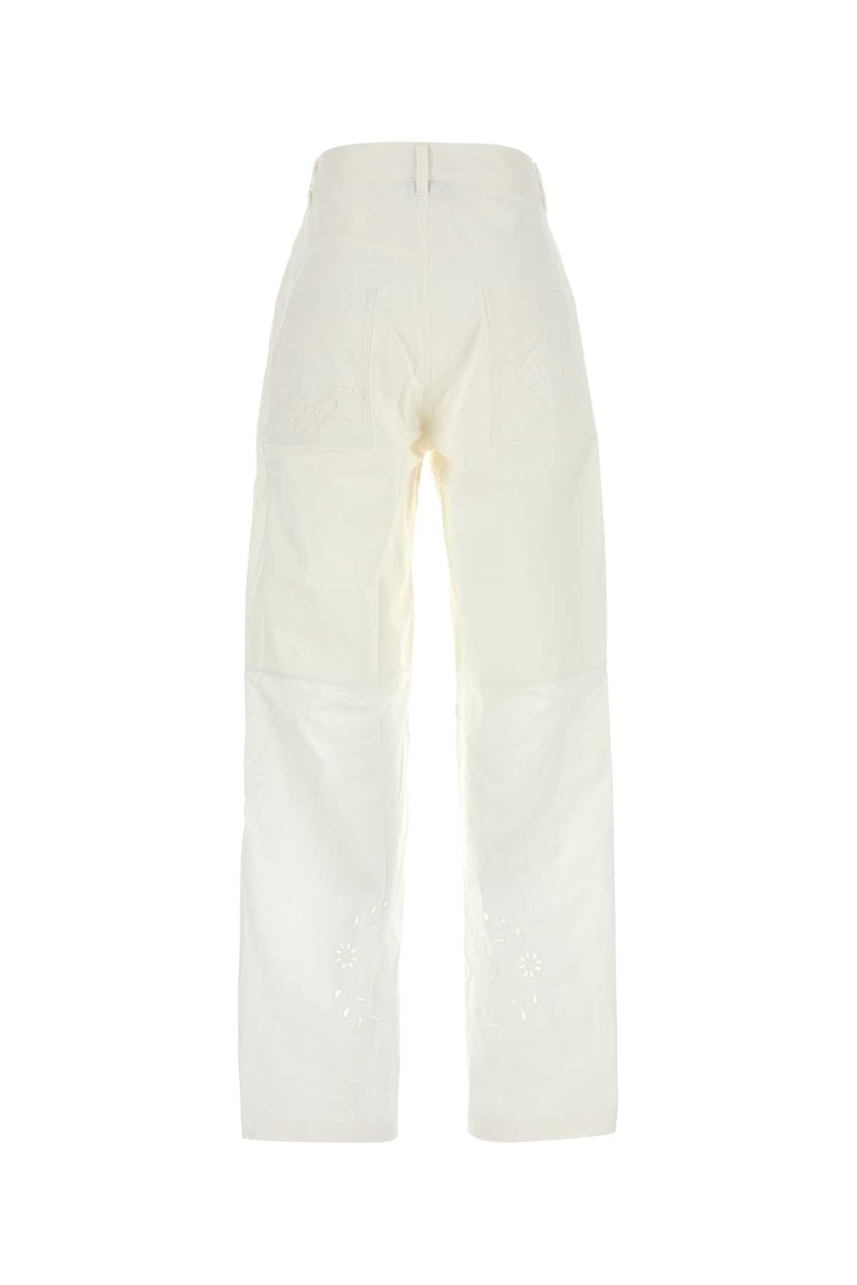 MARINE SERRE Wide Leg Cotton Pants for Women - SS25 Collection