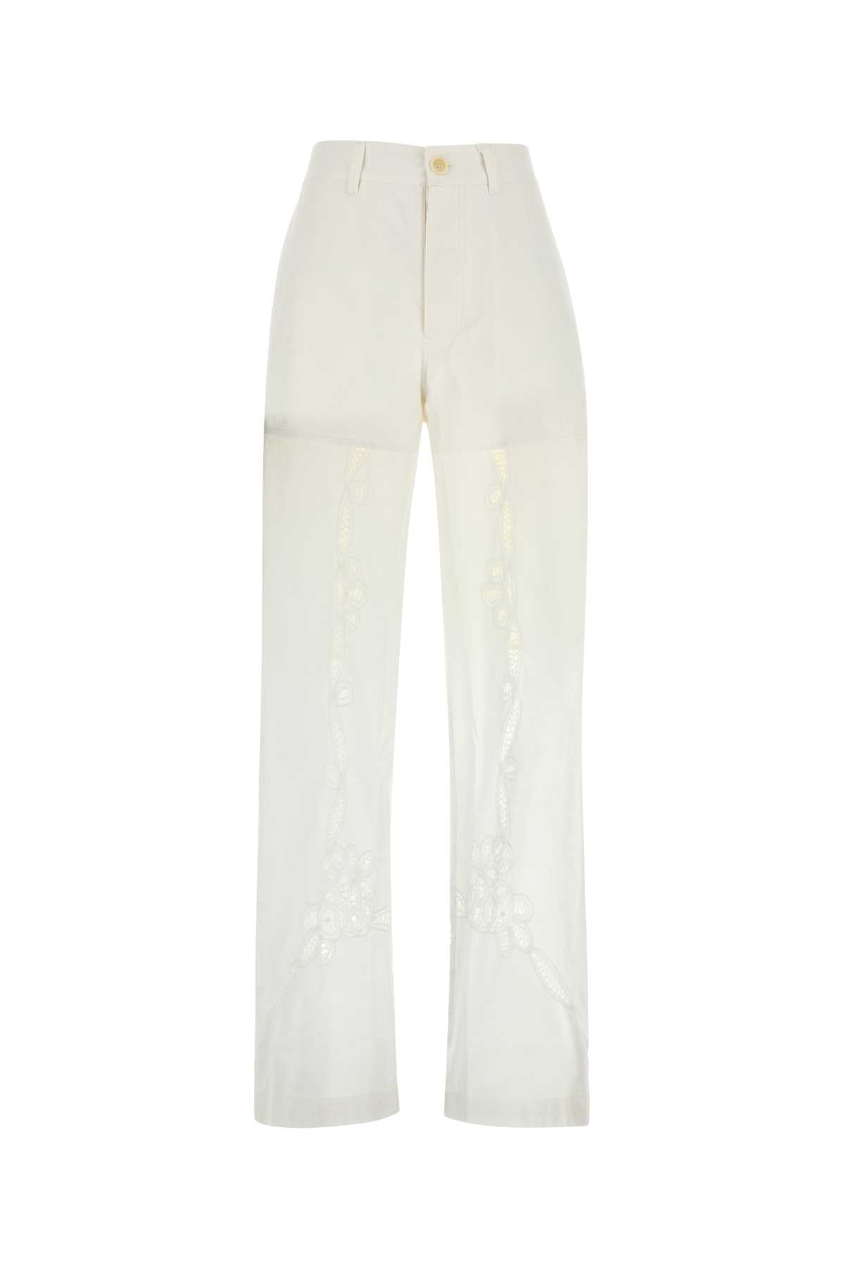 MARINE SERRE Wide Leg Cotton Pants for Women - SS25 Collection