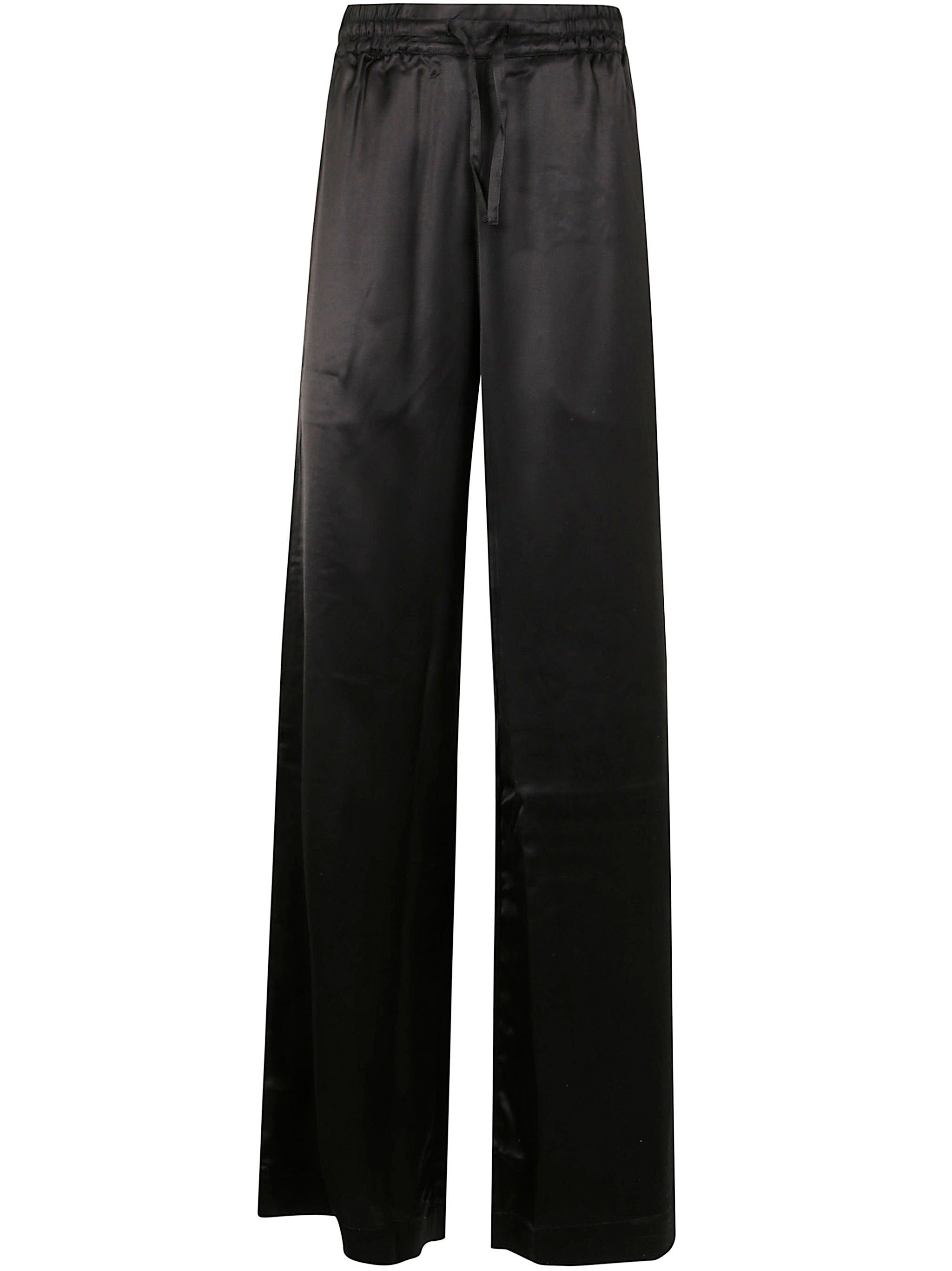 MARINE SERRE Satin Drawstring Trousers for Women - SS25 Collection