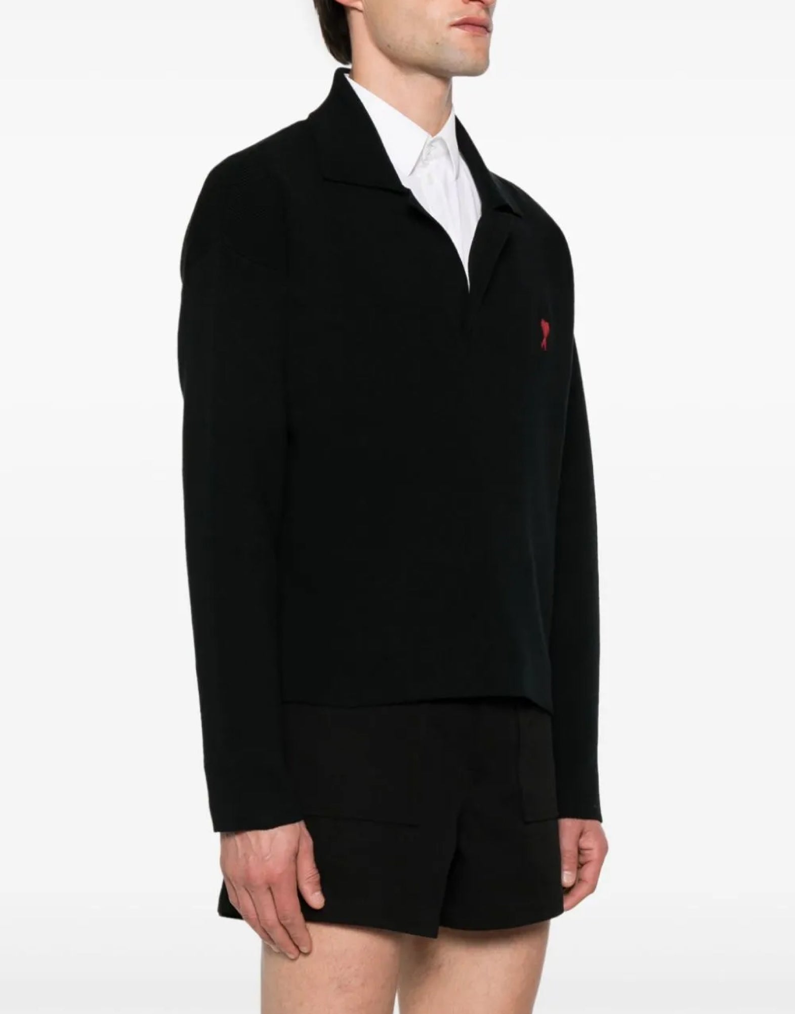 AMI PARIS Cozy Logo Polo Sweater for Men - SS25 Edition