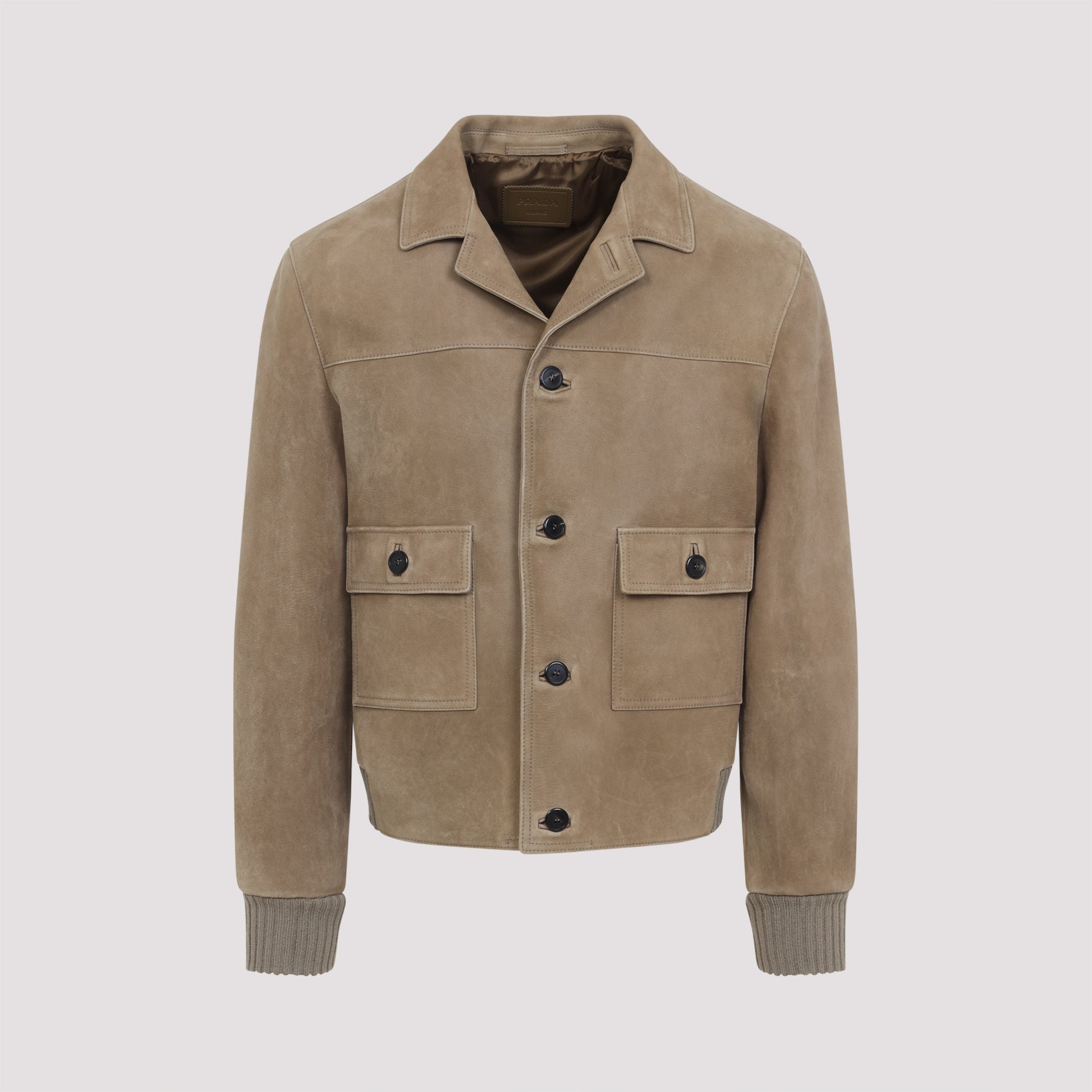 PRADA Men's Premium Leather Blouson Jacket