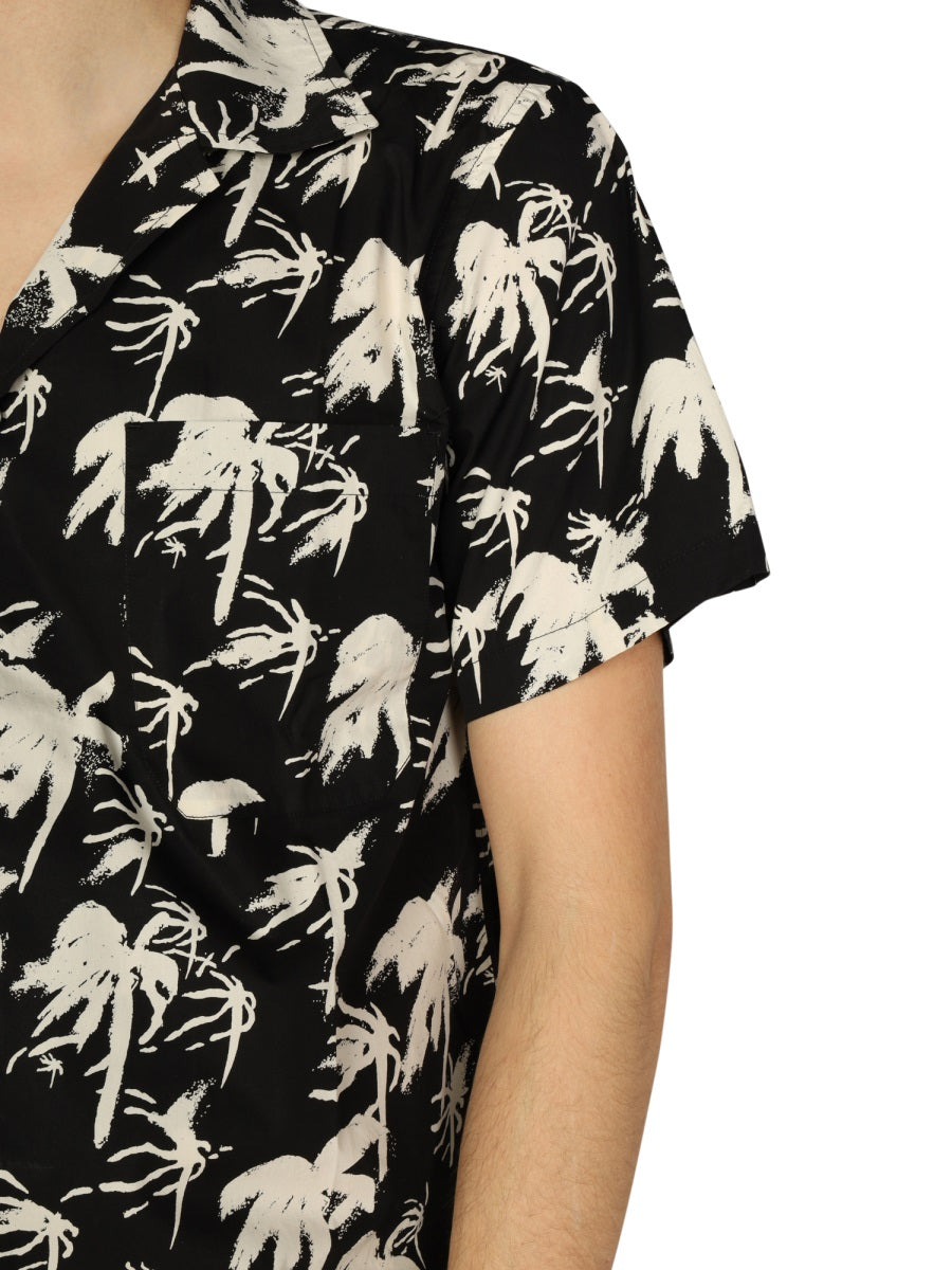 DEPARTMENT FIVE Hawaiian Logo Print Shirt for Men - Short Sleeve