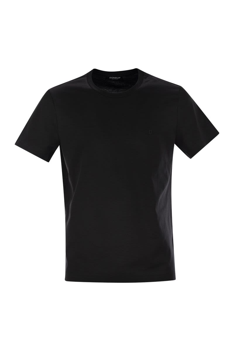 DONDUP Essential Crew Neck Cotton T-Shirt with Logo