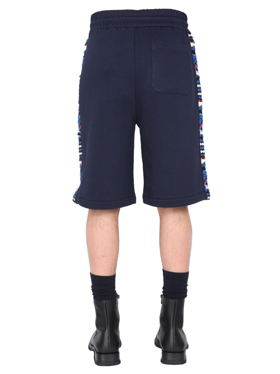 MISSONI Embroidered Logo and Jacquard Insert Bermuda Shorts