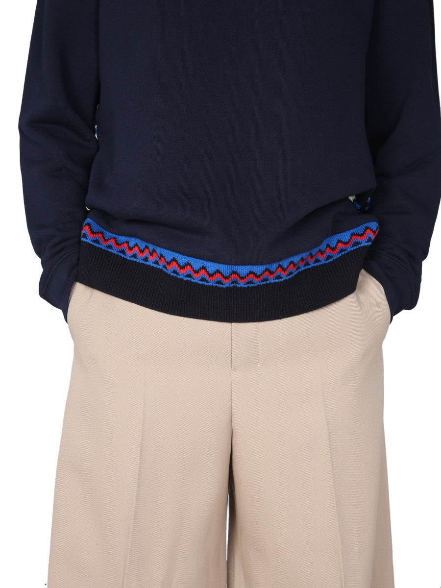 MISSONI Crew Neck Sweatshirt with Embroidered Detail