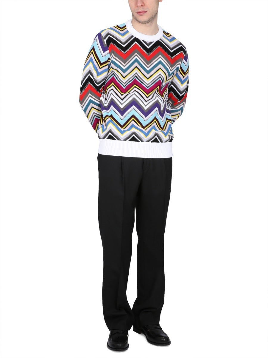 MISSONI Men's Regular Fit Crew Neck Sweater
