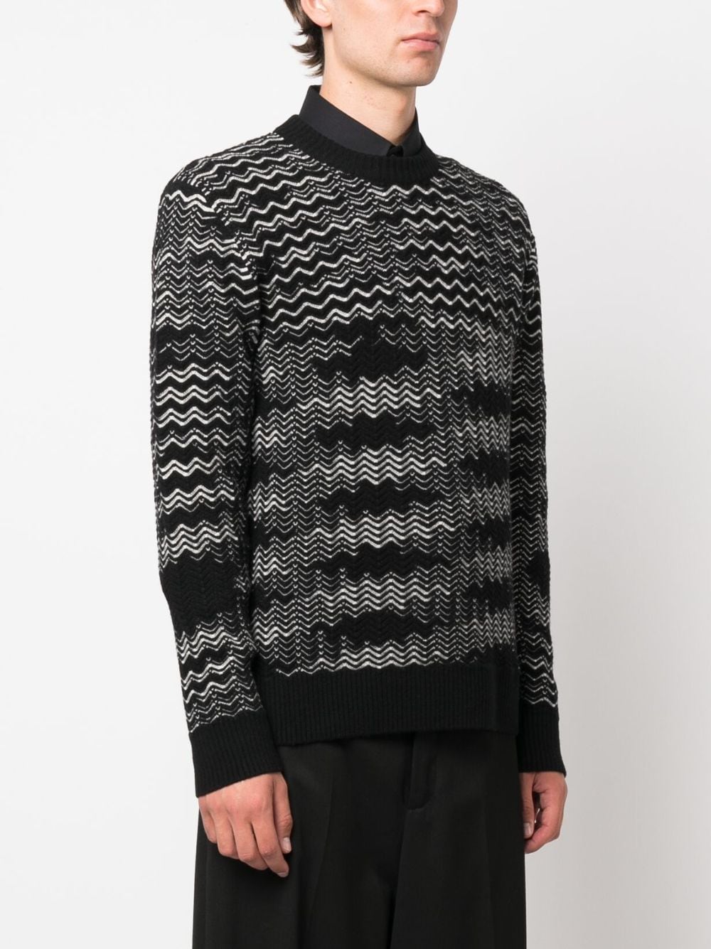 MISSONI Chevron Wool Blend Sweater for Men