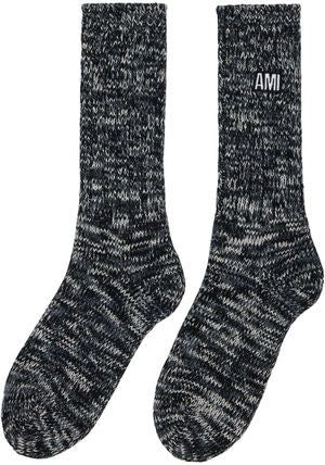 AMI PARIS Patchwork Design Men's Socks