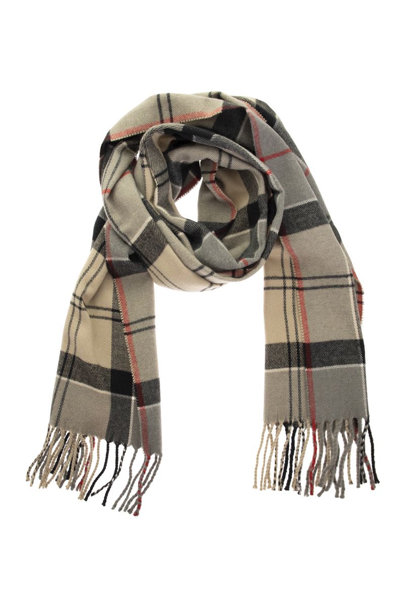 BARBOUR Tartan Pattern Scarf 180 x 30 cm
