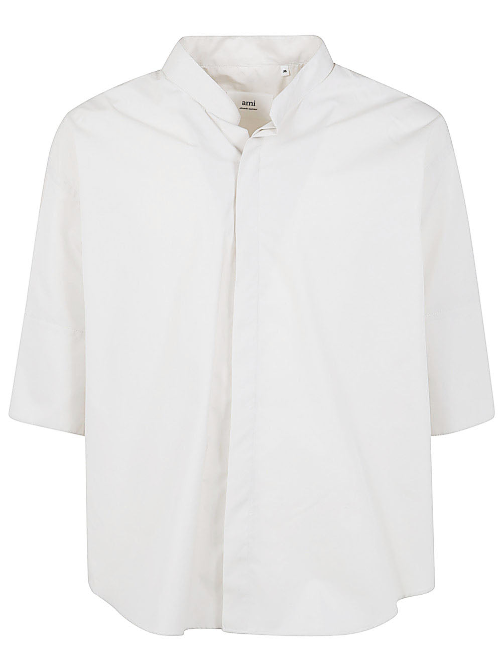 AMI PARIS Men's Mandarin Collar Shirt - SS25 Collection