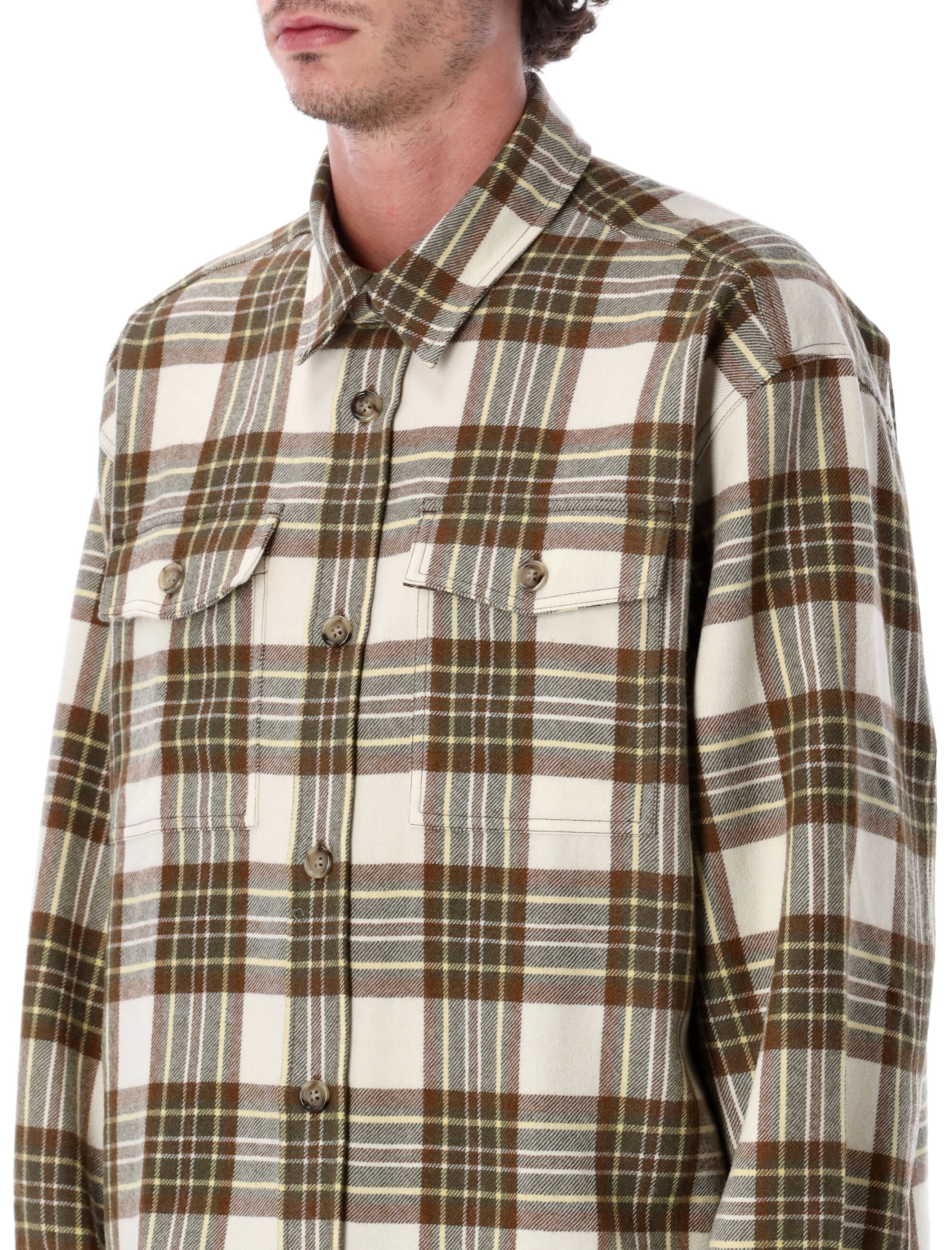 AMI PARIS Checkered Design Overshirt for Men