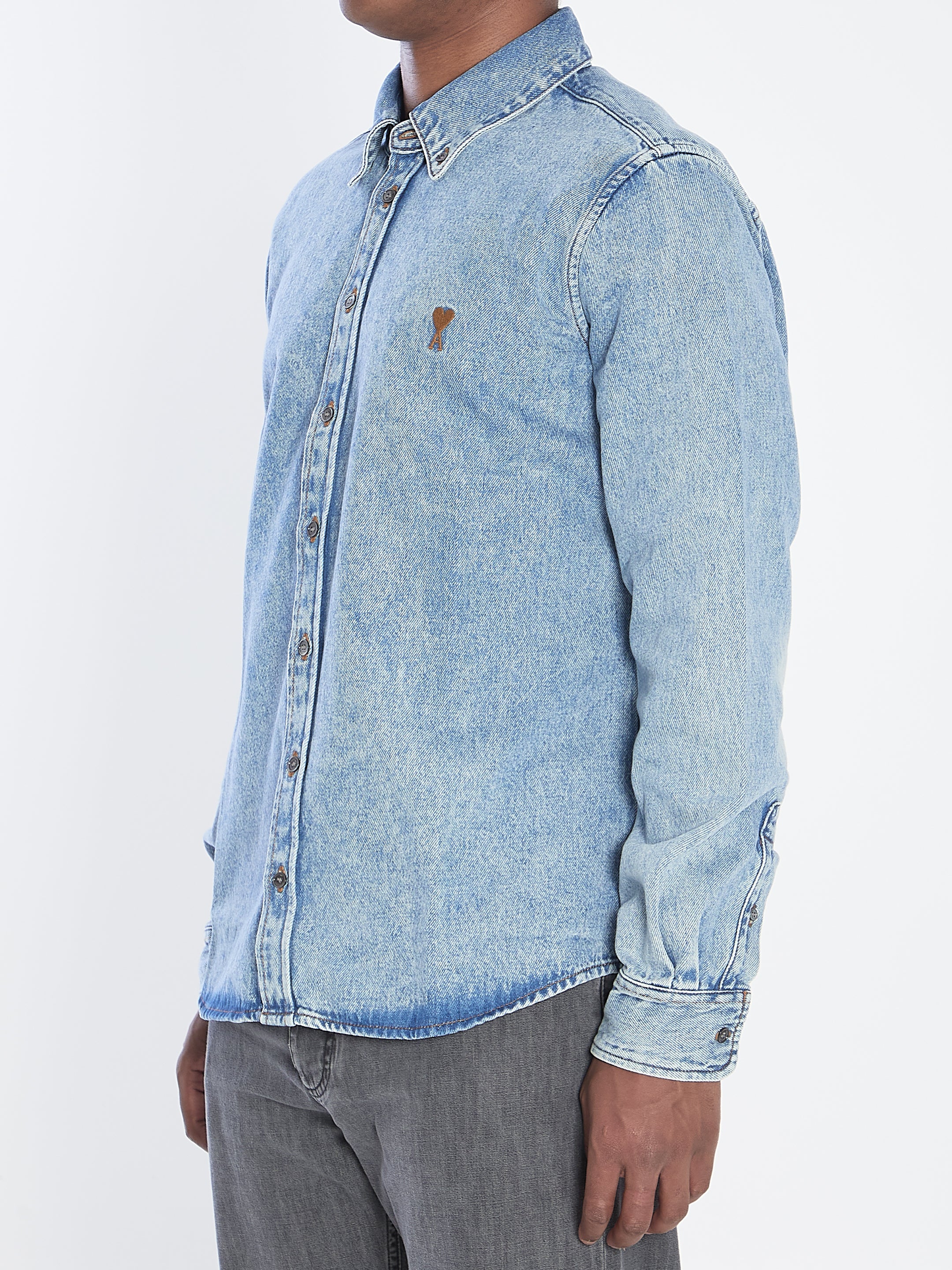 AMI PARIS Men's Denim Shirt - Size M